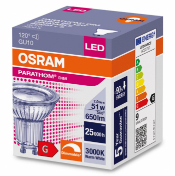 OSRAM PARATHOM LED PAR16 DIM 51 120d 7,9W 4000K GU10