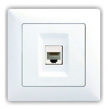 Visage SIMPLE - Zásuvka dátová 1xRJ45 (biela) 