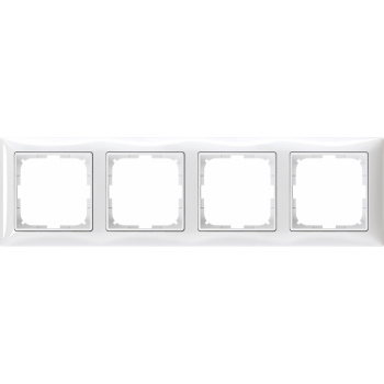 ABB Basic55 - 4-násobný rámček biely
