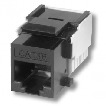 ABB Zásuvka dátová RJ45 (Cat.5E, netienená, keystone) KEJ-C5E-U-BK