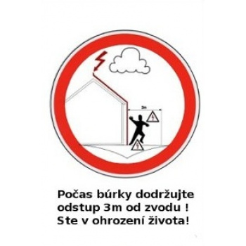 tabuľka bleskozvod 210x148 mm