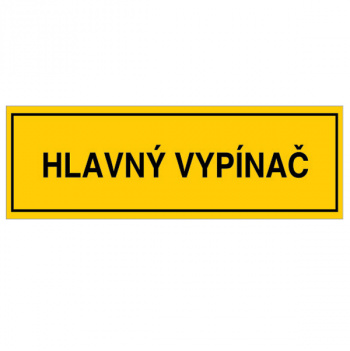 Samolepka H5 Hlavný vypínač 50x14 mm