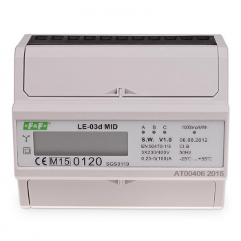 Elektromer 3-fázový digitálny LE-03d MID (certifikovaný)