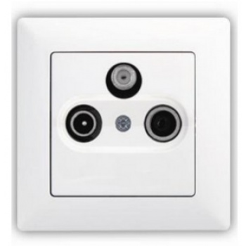 Visage SIMPLE - Zásuvka TV/R/SAT priebežná (biela) 01281100100154