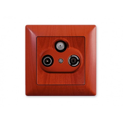 Visage AMAZON - Zásuvka TV/R/SAT koncová (čerešňa) 01282400100153