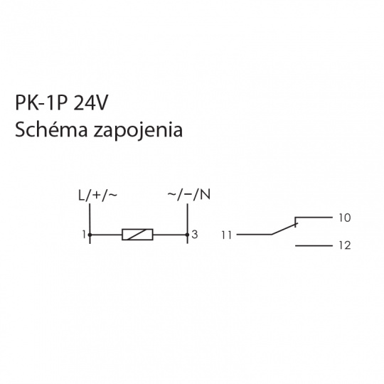 Elektromagnetické pomocné relé PK-1P/24