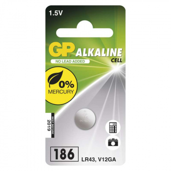 Batéria alkalická gombíková GP 186F (LR43)