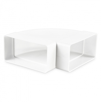 klikni pre zväčšenie Ploché horizontálne plastové koleno 90°, 60 x 204 mm