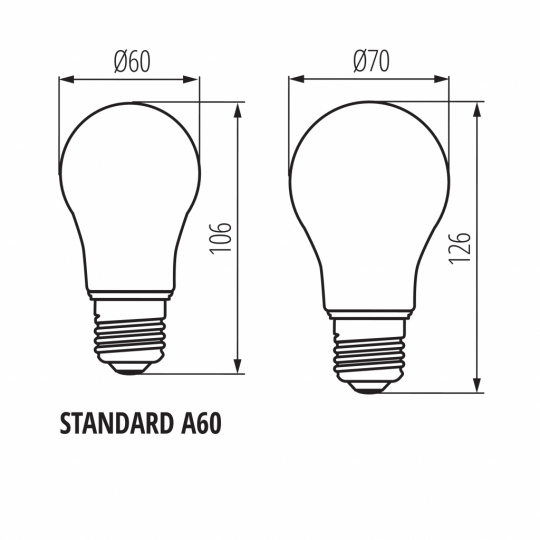 Filamentová žiarovka - XLED A70 15W-WW