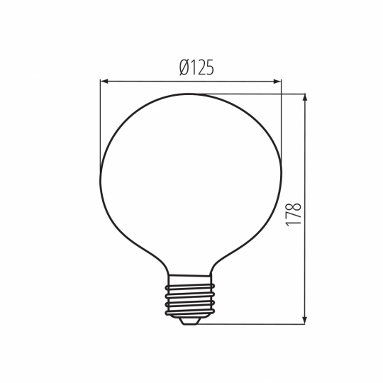 Filamentová žiarovka XLED G125 7W-WW