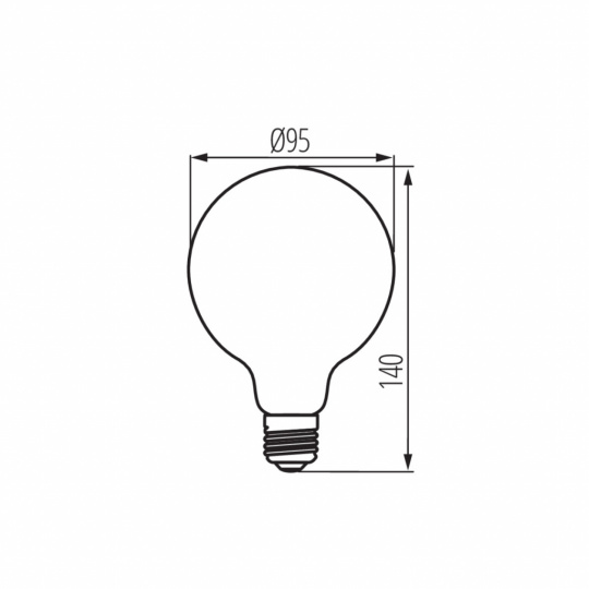 Filamentová žiarovka XLED G95 5W-SW