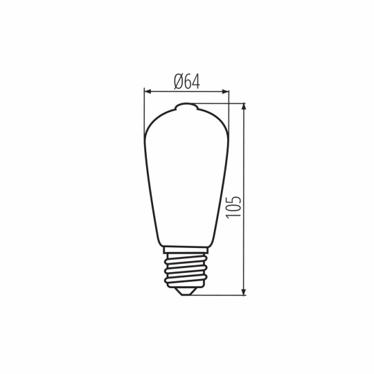 Filamentová žiarovka XLED ST64 7W-WW