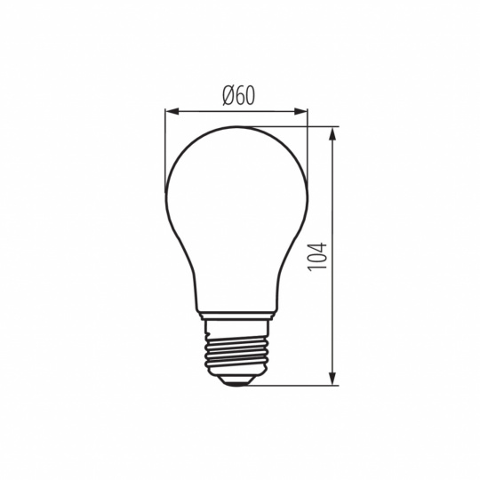 Filamentová žiarovka XLED A60 5W-SW