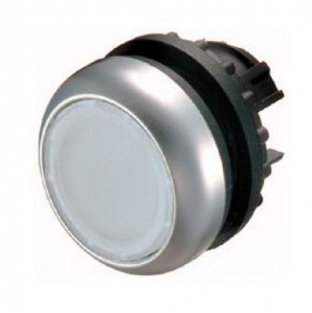 216922 M22S-DL-W Tlačítko zapustené, presvetlené, bez aretácie biela