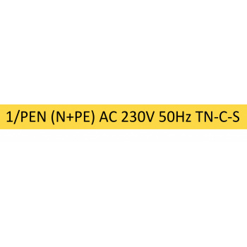 Samolepka 1/PEN (N+PE) AC 230V 50Hz TN-C-S r. 120x12mm