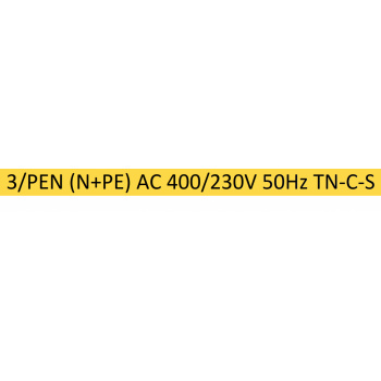 Samolepka 3/PEN (N+PE) AC 400/230V 50Hz TN-C-S r. 120x12mm