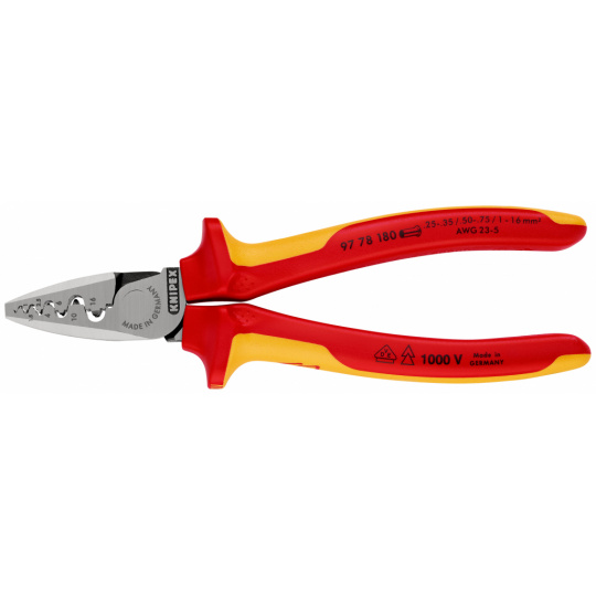 KNIPEX 9778180 Kliešte lisovacie 0,25-16,0mm2