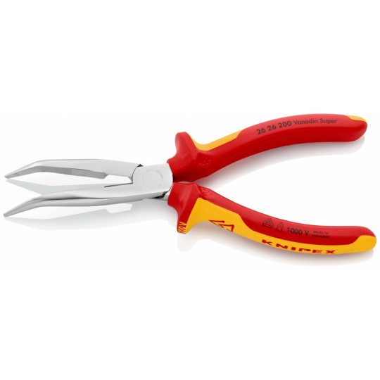 KNIPEX 2626200 Kliešte pologuľaté 200mm Cr úzke ohnuté