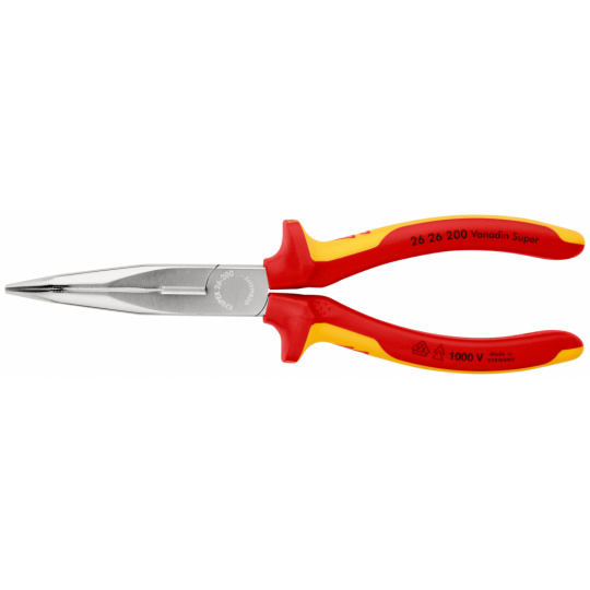 KNIPEX 2626200 Kliešte pologuľaté 200mm Cr úzke ohnuté