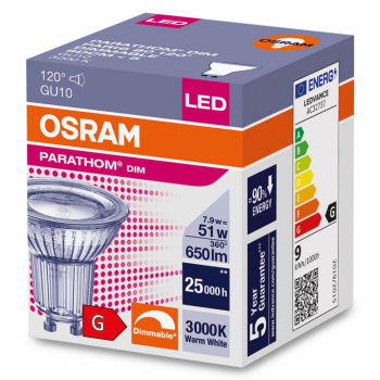 OSRAM PARATHOM LED PAR16 DIM 51 120d 7,9W 4000K GU10