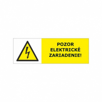 TEXO W008.01-C Pozor elektrické zariadenie! 185x131mm