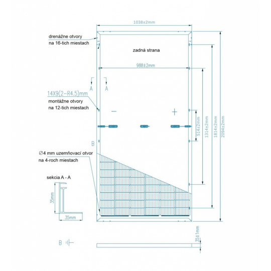 AKCIA!!! SOLAR MONO HALF-CUT MODULE UL-460 - 144HV