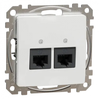 SCHNEIDER SDD111467 Dátová zásuvka 2xRJ45 kat. 6A UTP, Biela