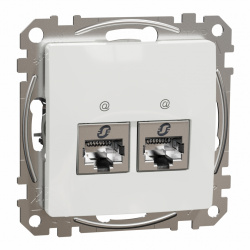 klikni pre zväčšenie SCHNEIDER SDD111467S Sedna Dátová zásuvka 2xRJ45 kat. 6A STP biela