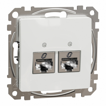 klikni pre zväčšenie SCHNEIDER SDD111467S Sedna Dátová zásuvka 2xRJ45 kat. 6A STP biela