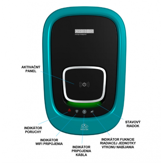 VIARIS UNI 230 V Type2 7,4kW , 5m WiFi Ethernet