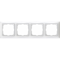 ABB Basic55 - 4-násobný rámček biely