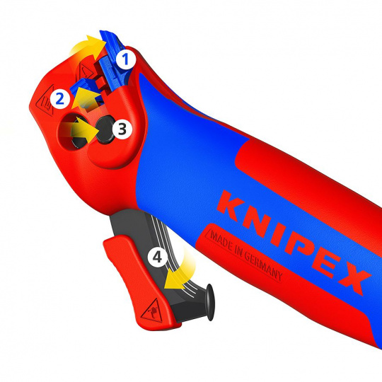 KNIPEX 1650145 SB Odplášťovací nôž s vodiacou topánkou