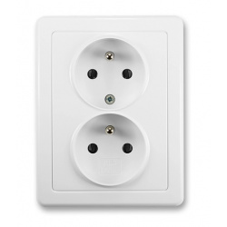 klikni pre zväčšenie ABB 5512G-02349 B1W dvojzásuvka biela