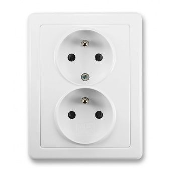 klikni pre zväčšenie ABB 5512G-02349 B1W dvojzásuvka biela