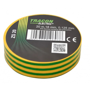 TRACON Paska izol.PVC ZS10-15 15/10 zelenozlta