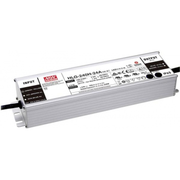 Zdroj LED HLG-240H-24A Impulzný zdroj s krytím IP65 a PFC
