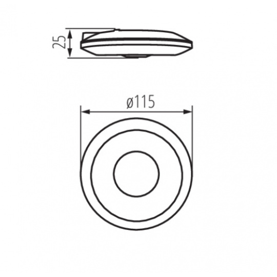 KANLUX 37373 ZONA FLAT-B/B Pohybové čidlo PIR