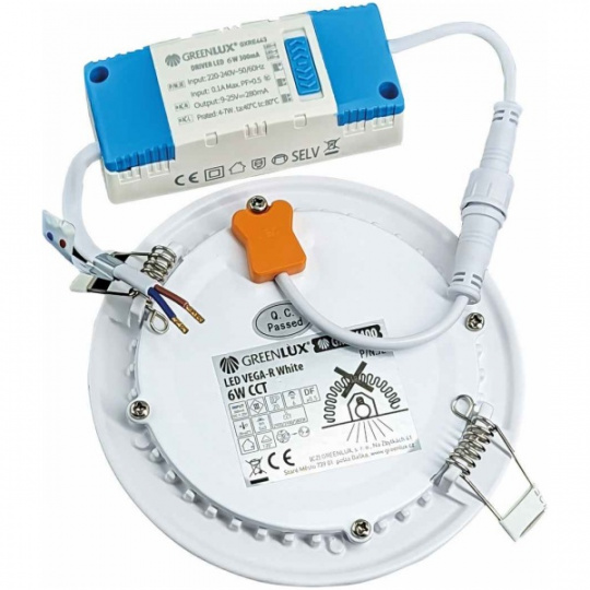 GXDW400 LED VEGA-R White 6W CCT 540/800lm