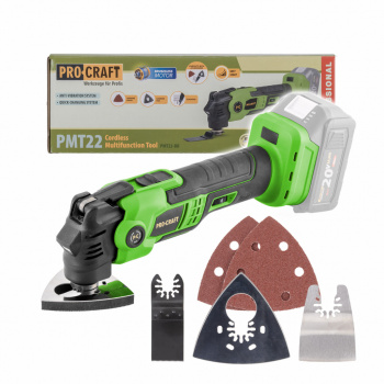 Procraft PMT22bb Aku multifunkčná oscilačná brúska (bez batérie a nabíjačky)