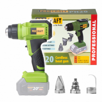 Procraft PH20bb Akumulátorová teplovzdušná pištoľ (bez akumulátora a nabíjačky)