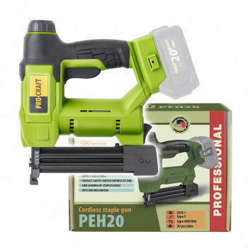 Procraft PEH20bb Akumulátorová zošívačka (bez akumulátora a nabíjačky)