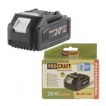 Procraft 20/4C Baterie akumulátorová 20V Li-ion, 4000mAh