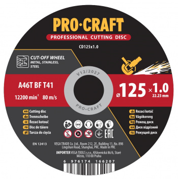 klikni pre zväčšenie Procraft CD125x1.0 Rezný kotúč