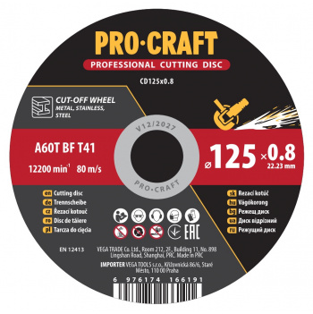 klikni pre zväčšenie Procraft CD125x0.8 Rezný kotúč