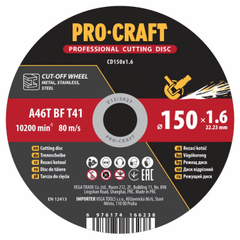 klikni pre zväčšenie Procraft CD150x1.6 Rezný kotúč