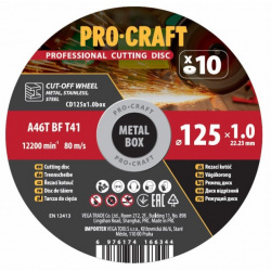 Procraft CD125x1.0b Sada rezných kotúčov