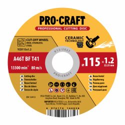 klikni pre zväčšenie Procraft YCD115x1.0 Rezný kotúč s keramickým zrnom