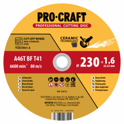 klikni pre zväčšenie Procraft YСD230x1.6 Rezný kotúč s keramickým zrnom