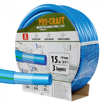 Procraft PR-3KGH1915 Záhradná hadica 3-vrstvová, 3/4" 15 m