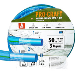 klikni pre zväčšenie Procraft PR-3KGH1950 Záhradná hadica 3-vrstvová, 3/4" 50 m